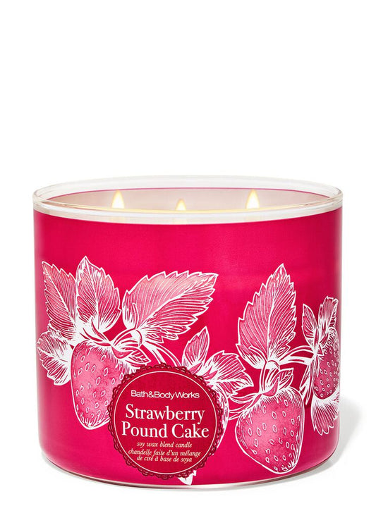Strawberry Pound Cake 3-Wick Candle