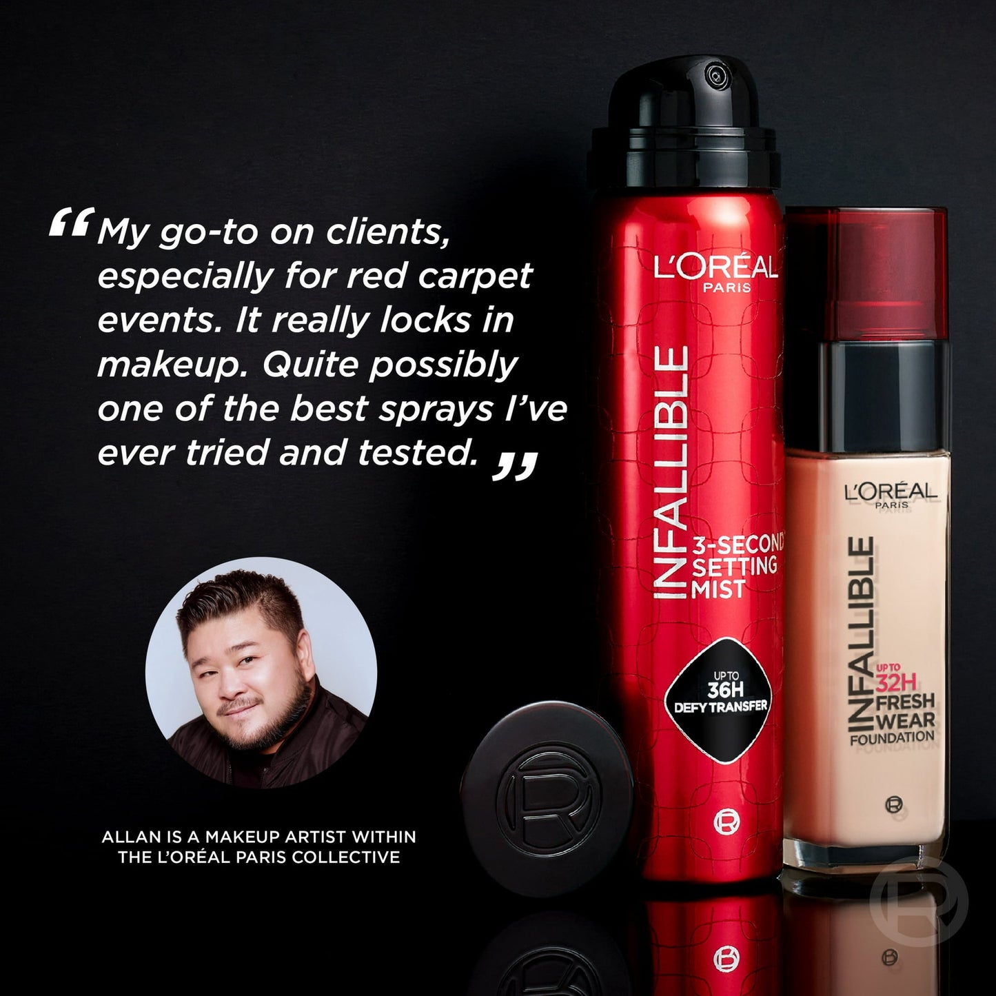 L'Oreal Paris Infallible 3-Second Setting Mist With Microfine, Up To 36H Wear