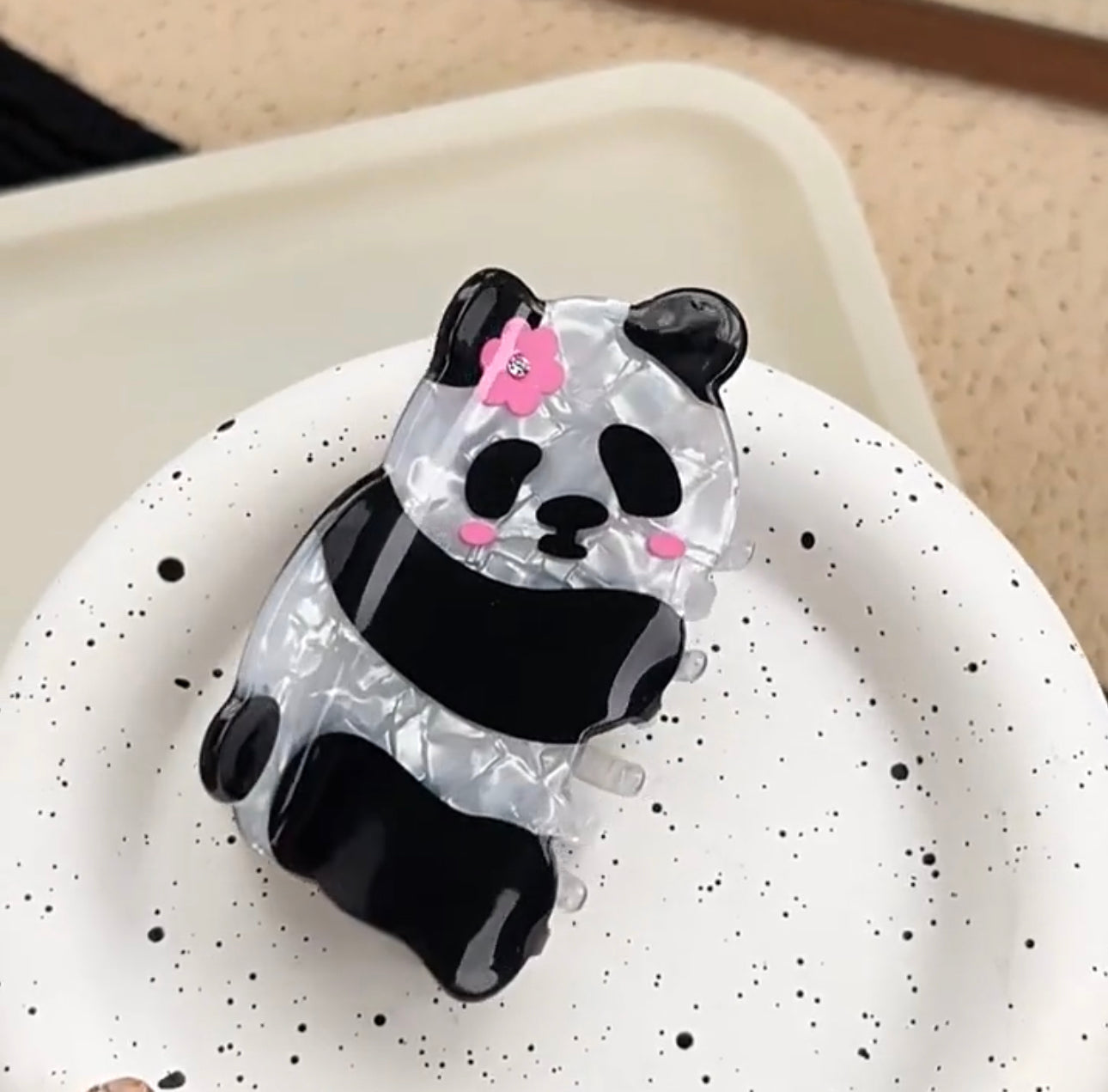 Panda Hair Claw Clip
