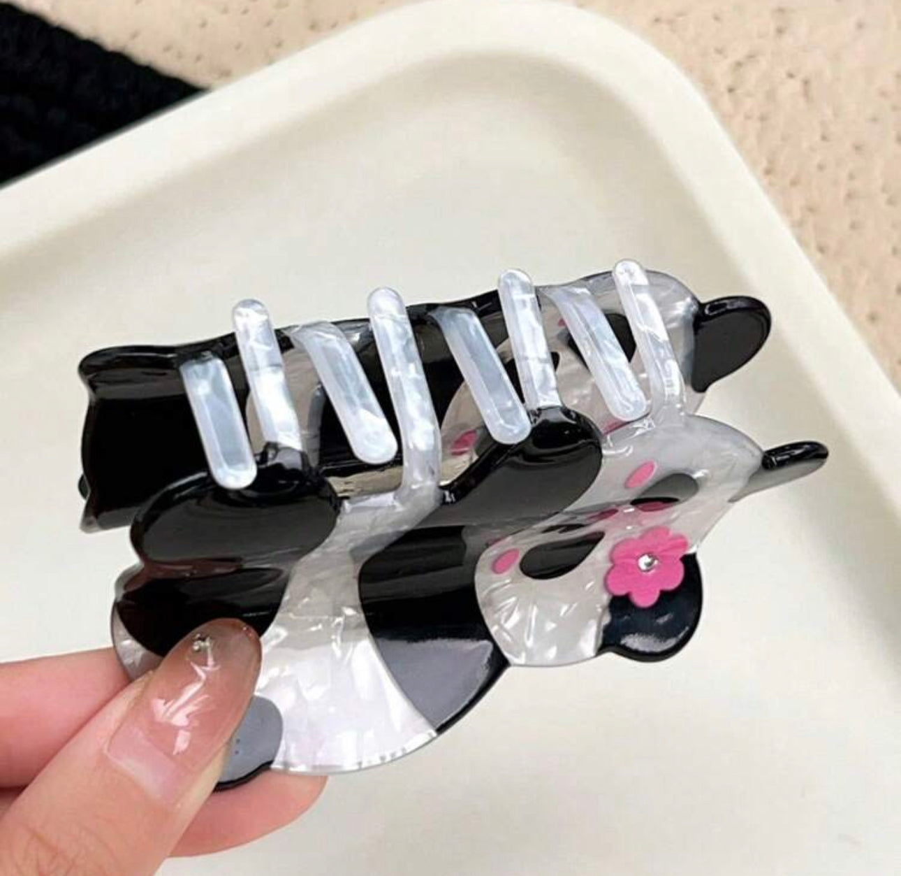 Panda Hair Claw Clip