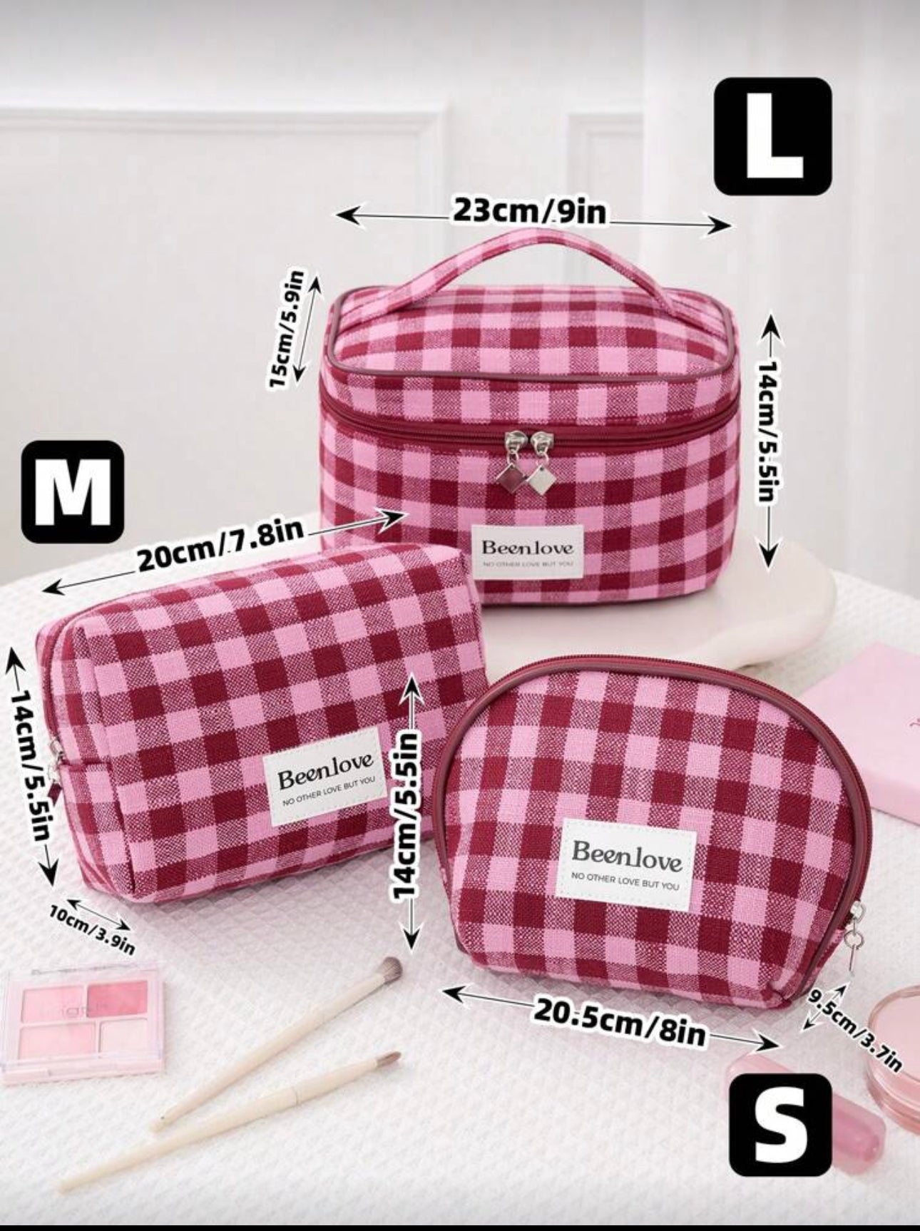 Y2K Vintage Foam Checkered Cosmetic Bag