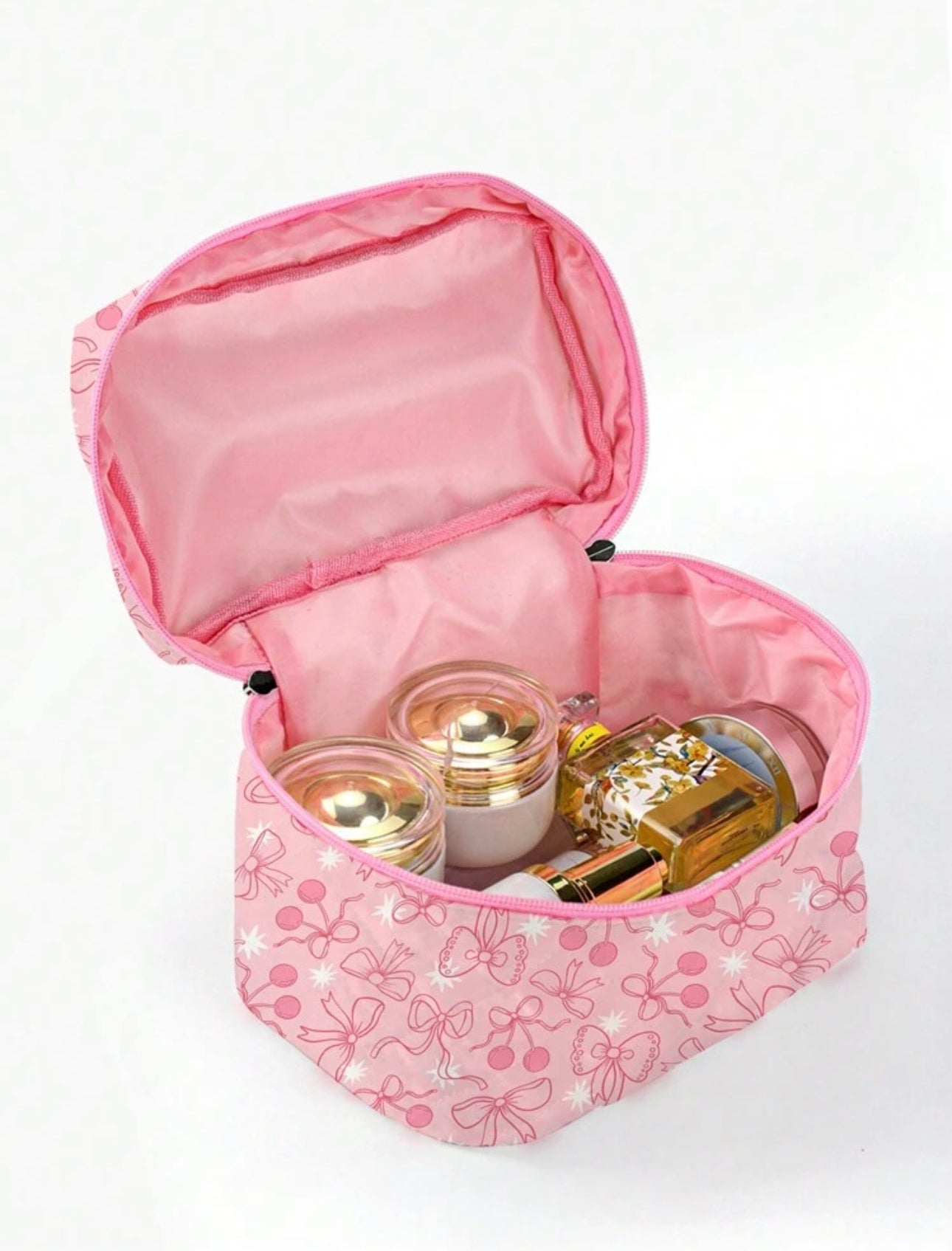 Ashley Baxter Artist Girlcore Cherry Pattern Portable Makeup Bag