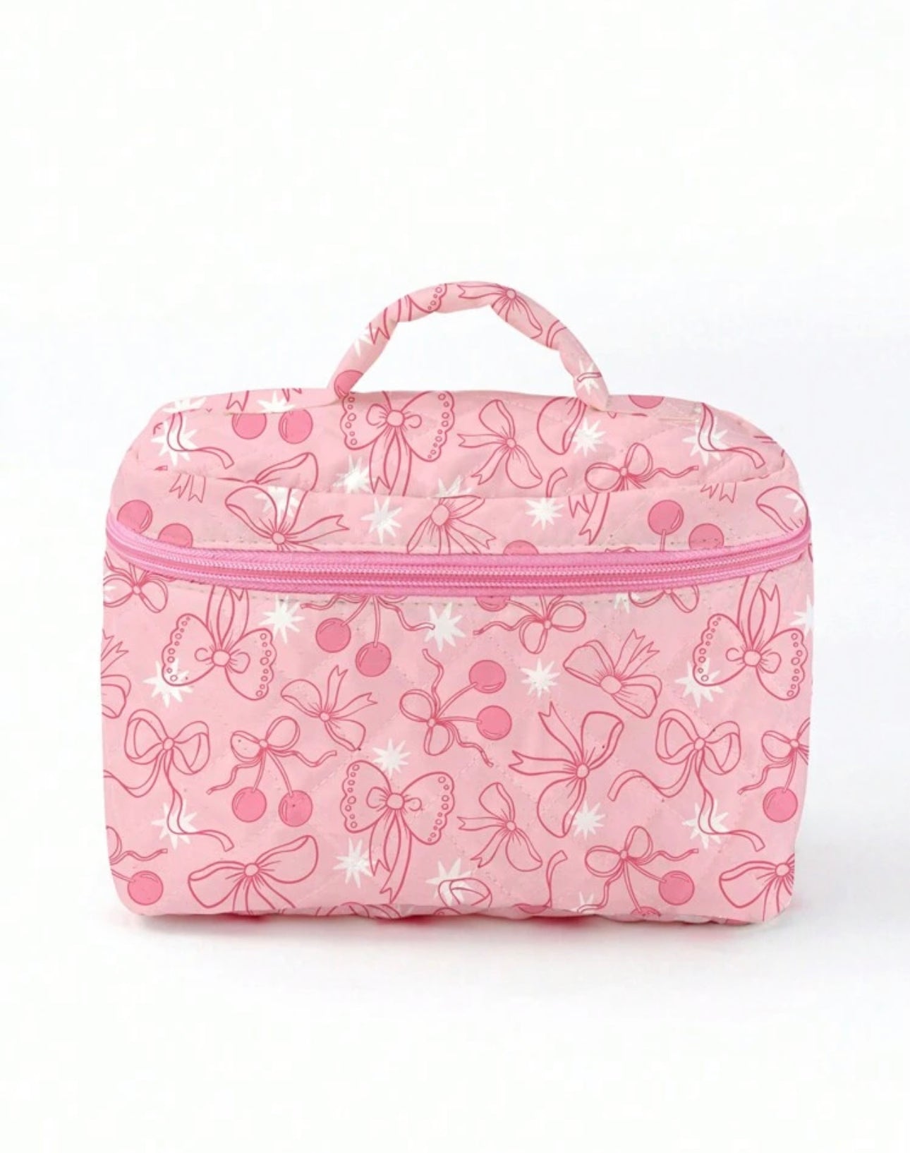 Ashley Baxter Artist Girlcore Cherry Pattern Portable Makeup Bag