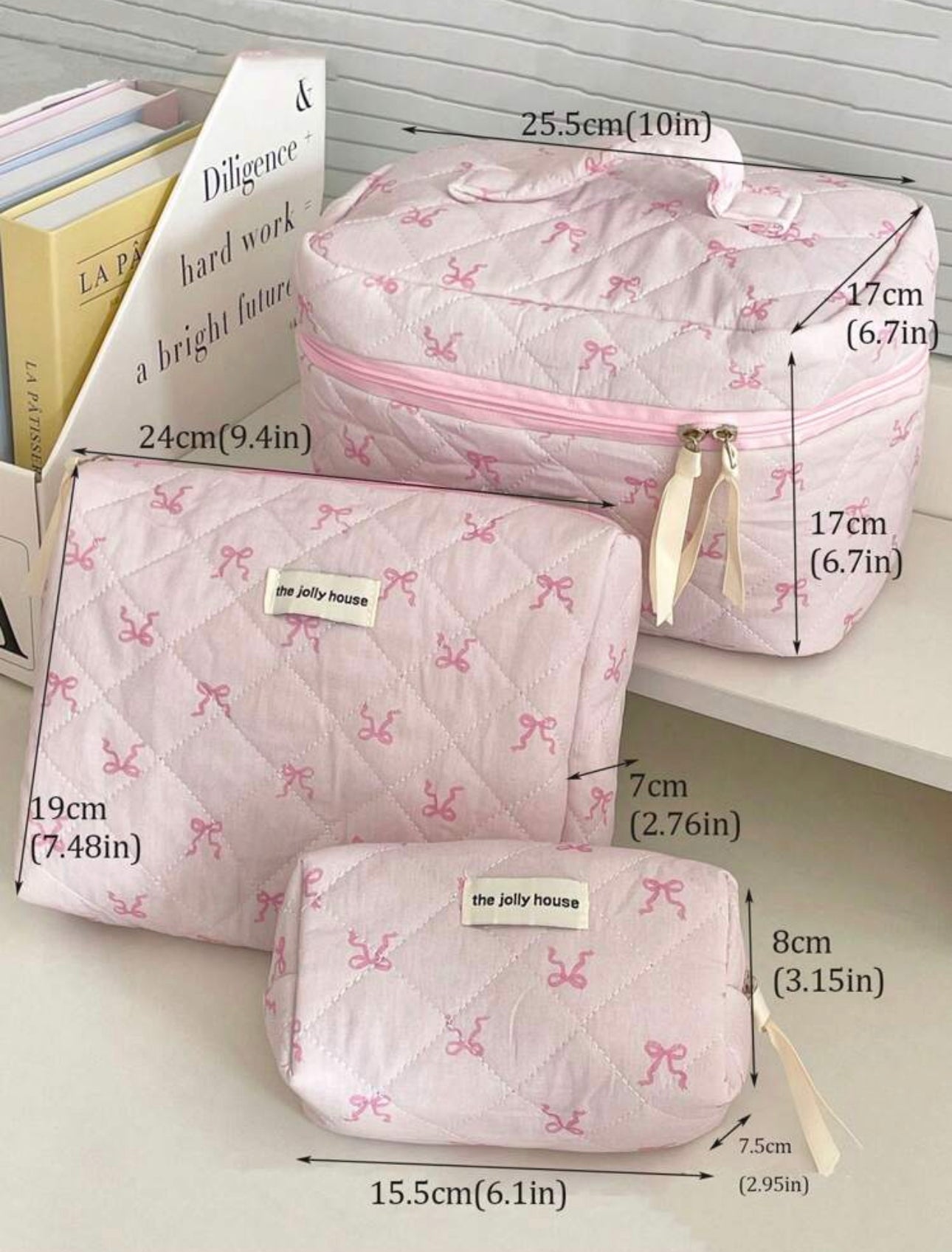 Set Flower And Bowknit Print