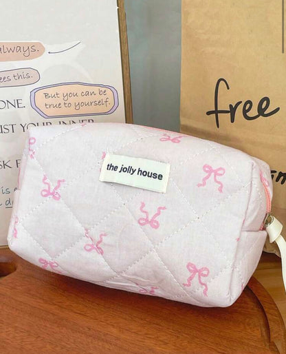 Set Flower And Bowknit Print