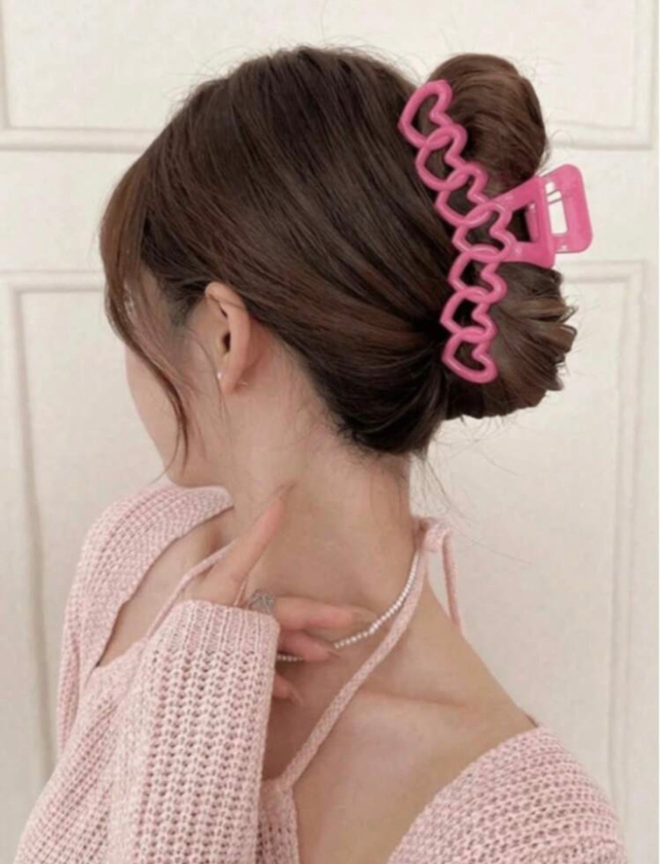 Y2K Cute & Elegant Pink Heart Hollow Big Size