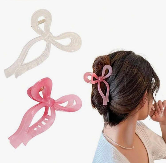 Ribbon Bow Hair Clips