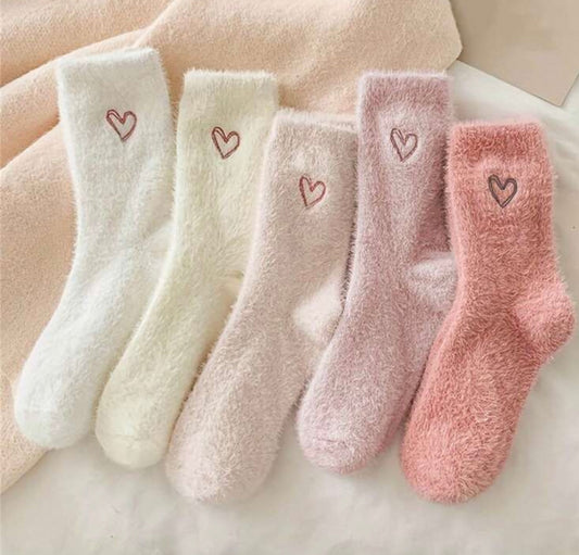 Heart Embroidery Socks