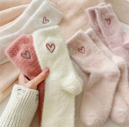 Heart Embroidery Socks