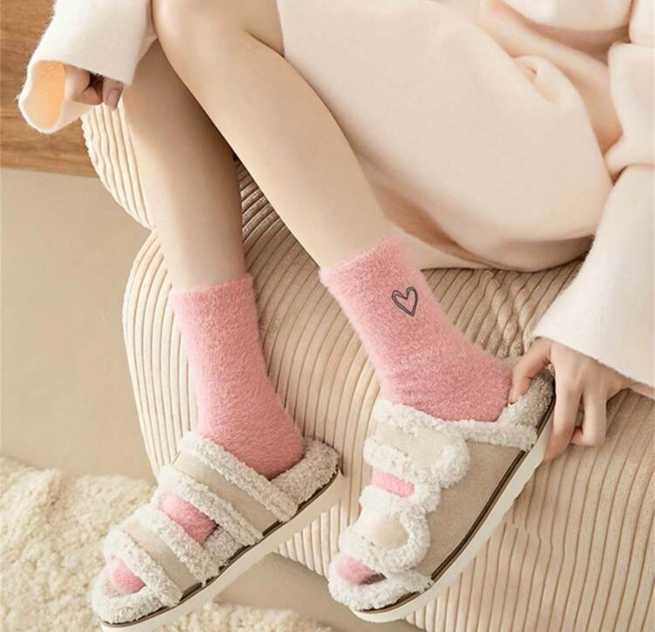 Heart Embroidery Socks