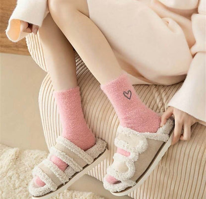 Heart Embroidery Socks