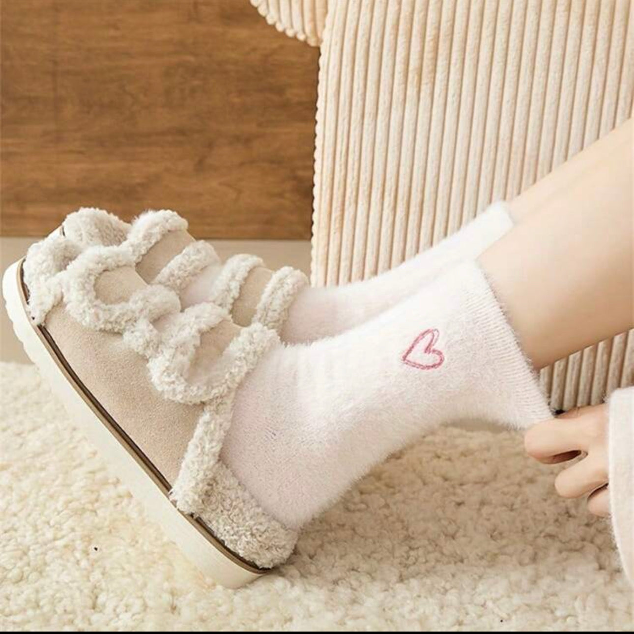 Heart Embroidery Socks