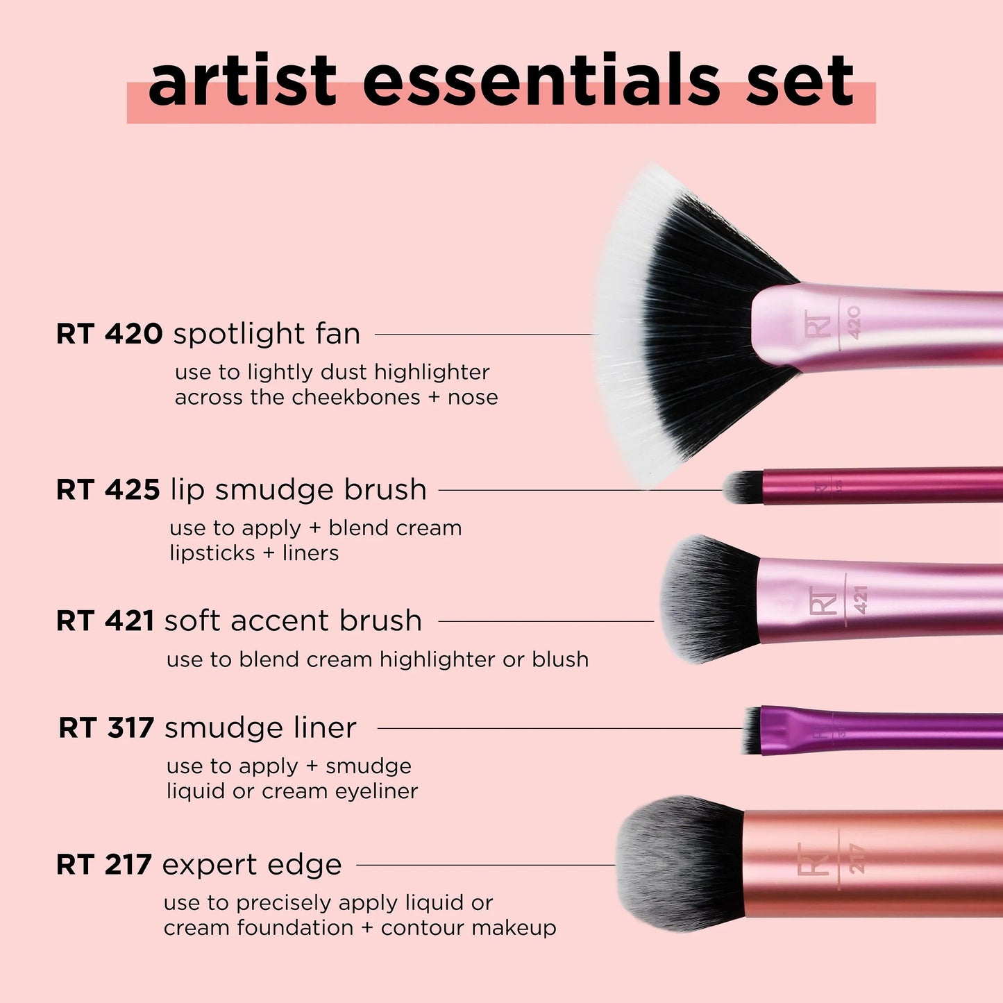 Real Technique Artist Essentials Makeup Brush Set
